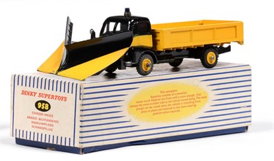 Lot 386 - Dinky 958 Guy Warrior Snow Plough yellow/black (E-G box G)