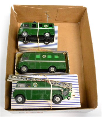 Lot 389 - Dinky BBC TV Models 969 Extending Mast vehicle (G, antenna broken, box G-F)  967 Mobile Control...