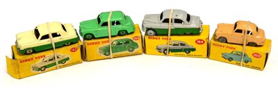 Lot 396 - Dinky Four British Cars 162 Ford Zephyr, 160 Austin A30, 164 Vauxhall Cresta and 154 Hillman...