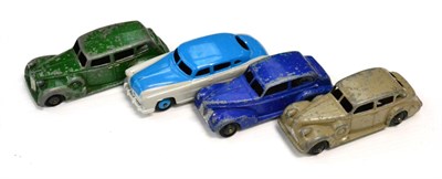 Lot 400 - Dinky Hudson Sedan blue/grey two tone (E) together with three 39 series: Packard (silver base)...