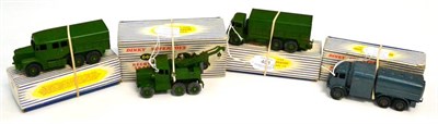 Lot 401 - Dinky Military  689 Medium Artillery tractor, 622 10-ton Army truck 661 Recovery tractor (all E...