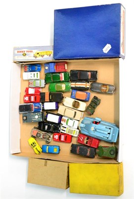 Lot 410 - Dinky Trade Boxes 25w Bedford Truck (four models) (lacks insert) 300 (27a) Massey-Harris...