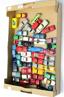 Lot 419 - Dinky Various Unboxed Models including four Jaguar XKs, two Morris Oxfords, Austin Somerset,...