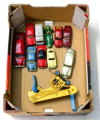 Lot 420 - Dinky Various Unboxed Models including Porsche 356A, Vanwall, yellow driver, Renault mini-cab,...