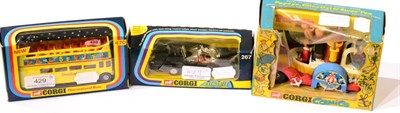 Lot 429 - Corgi 267 Batmobile clear windscreens in window box (E box G-E, split to cellophane) 802 Popeye...