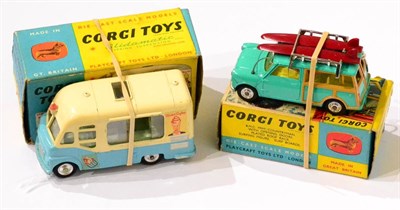 Lot 433 - Corgi 485 Surfing With The BMC Mini-Countryman (E box G) 428 Smith's Mister Softee Ice Cream...