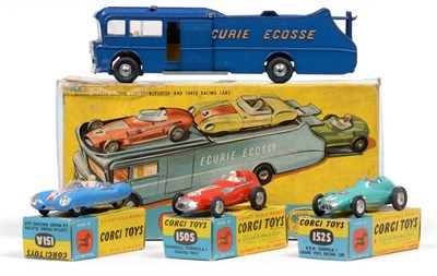 Lot 441 - Corgi Gift Set No.16 Ecurie Ecosse Car Transporter And Cars consisting of Transporter with...