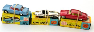 Lot 448 - Corgi Two Jaguars 312 E-type Competition model (generally E but has area of plating on bonnet...