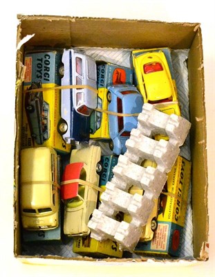 Lot 455 - Corgi Various Vehicles 412 Bedford Utilicon ambulance, 239 Kharmann Ghia, 234 Ford Consul...