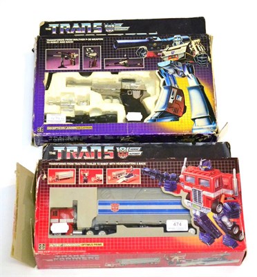 Lot 474 - Hasbro Transformers Optimus Prime and Megatron (both G-E boxes F-G) (2)