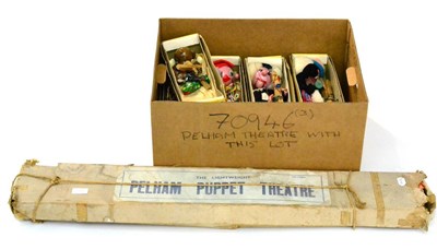 Lot 483 - Pelham Puppets Pinocchio, Jiminy Cricket, Snake Charmer Horse, two Clowns, Headmaster, Bengo...