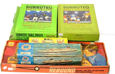 Lot 487 - Subbuteo Table Soccer Three Sets International Edition and two Continental Club Editions (with...