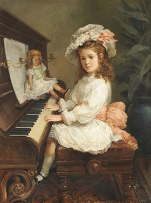 Lot 1031 - Nicholas Chevalier (1828-1902) Australian Portrait of Miss Winifred Hudson as a Young Girl,...