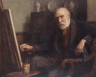 Lot 1034 - Frederick Charles Mulock (1866-1931) Portrait of the late Phillip Homan Miller ARHA (d.1928),...