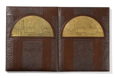 Lot 37 - World Trade Fair Chicago 1934 Writing Pad with double opening leather outer with Art Deco...