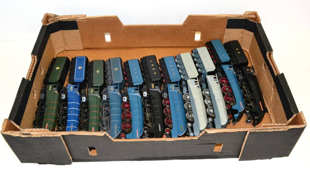 Lot 84 - Bachmann OO Gauge Eleven A4 Class Locomotives including three variants of Sir Nigel Gresley, Silver