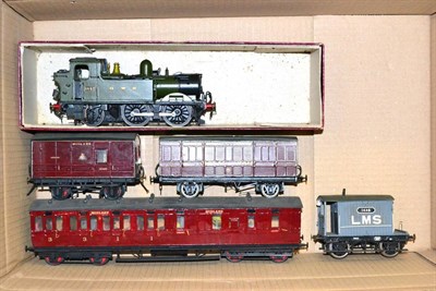 Lot 163 - Constructed O-Gauge Kit With Motors 0-4-2T Collett Class 14xx locomotive finished in green as...