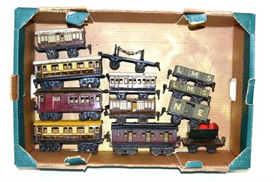 Lot 167 - Marklin O-Gauge A Collection Of Assorted Rolling Stock including Pennsylvania Railroad brake...