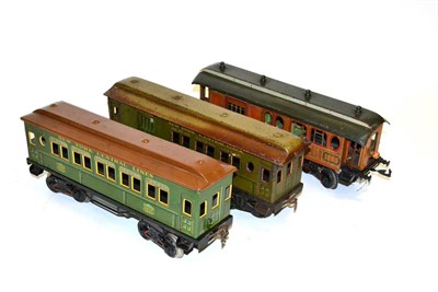 Lot 177 - Bing Gauge I Two New York Central Bogie Coaches With Clerestory Roofs (i) 1207 (G-E) (ii) 1250...