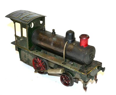 Lot 179 - Ernst Plank Gauge I Live Steam 2-2-0 Locomotive green with yellow lining and unpainted boiler, with