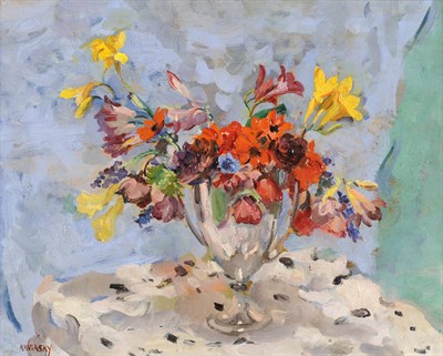 Lot 1050 - Philip Naviasky (1894-1983) Still Life of Flowers Signed, oil on board, 41cm by 51cm