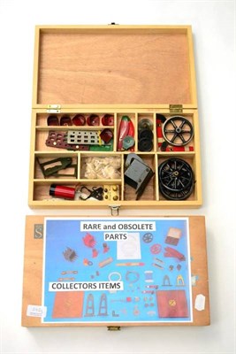 Lot 242 - Meccano Various Interesting Parts including two excavator scoops, windmill sails, circular saw,...