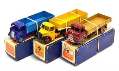 Lot 273 - Dinky Commercial Vehicles 511 Guy wagon blue/blue (G-E, chipping to cab roof, box G-F) 522 Big...