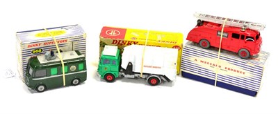 Lot 274 - Dinky Commercial Vehicles 978 Bedford Refuse wagon, plastic hubs, matt cab (E box F-G) 955 Fire...