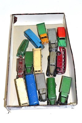 Lot 276 - Dinky Light Commercials including 25 Series: 2xWagon, Tipper, Tanker and Flat back; Austin BP...