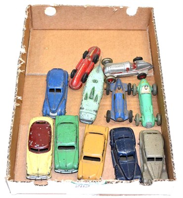 Lot 282 - Dinky US Cars including three 39 Series: Chrysler, Studebaker and Buick; 2xFord Fordor and...