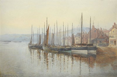 Lot 1059 - Rubens Arthur Moore N.S.A. (ex.1881-1920) "Sunday Morning Whitby Harbour" Signed and dated...