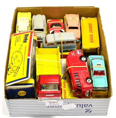 Lot 287 - Dinky Various Boxed Models including 438 Ford D800 tipper, 275 Brinks truck, 276 Fire engine,...