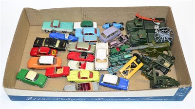 Lot 306 - Spot-On Three Models Ford Zodiac, Fiat Multipla and Austin A40; together with assorted Dinky...