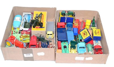 Lot 308 - Various Diecast including Charbens Farm Tractor & Reaper (boxed) Morestone Diesel roller,...