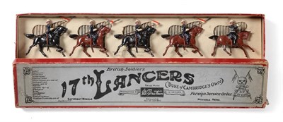 Lot 336 - Britains Set No.81 17th Lancers (Duke Of Cambridge) Foreign Service Order four Lancer figures...