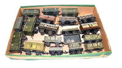 Lot 144A - Bing And Bassett-Lowke O-Gauge A Collection  Of Assorted 4-Wheel Rolling Stock including 2xGW Goods