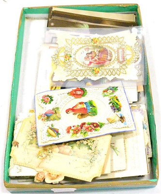 Lot 20 - Collection Of Greetings, Christmas And Other Cards C1900 with assorted photographs and...