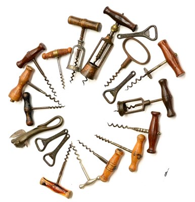 Lot 21 - Corkscrews A Collection Of 14 Assorted Examples including a G Twiggs Patent, four bottle...