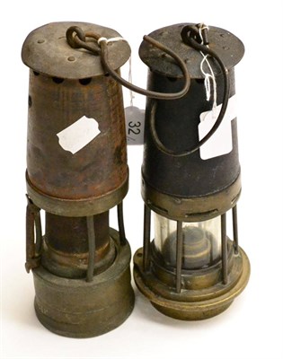 Lot 32 - Two Miners Lamps one stamped 781F, the other 273, no makers marks (both F) (2)