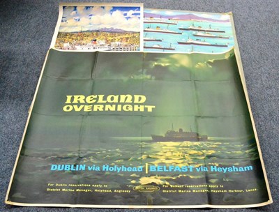 Lot 52 - British Railways Poster 'Ireland Overnight' qr by Claude Buckle (G-E); MacBrayne Ltd 'RMS Loch...