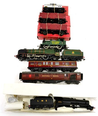 Lot 87 - Hornby Dublo 3-Rail Duchess Of Montrose Locomotive (G) 2x4305 Passenger Fruit vans (one with Export