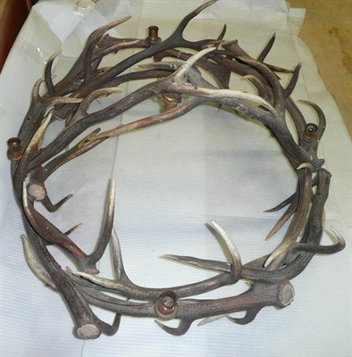 Lot 1079 - An Antler Circular Chandelier, 120cm diameter