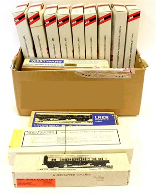 Lot 148 - OO-Gauge Unmade Coach Kits including nine Southern Pride Models (all E) three Westward Scale Models