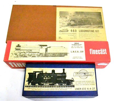 Lot 152 - Unmade OO-Gauge Kits Wills Finecast 0-6-0 LNER Class J39, Craftsman Models 4-4-2T LNER C12 and...