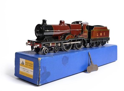 Lot 176 - Bassett-Lowke O-Gauge 3302 C/w 4-4-0 LMS Compound Locomotive 1082 maroon (G, tender has been...