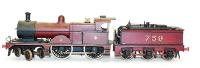 Lot 186 - Constructed O-Gauge Kit With Motor Of A Johnson Class 3 4-4-0 Locomotive finished in maroon as...