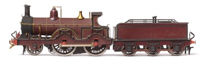 Lot 187 - Constructed O-Gauge Kit With Motor Of A Kirtley Class 800 2-4-0 Locomotive finished in maroon as MR