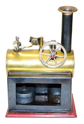 Lot 231 - Weeden Live Steam Stationary Engine consisting of horizontal boiler  mounted on plain stand...