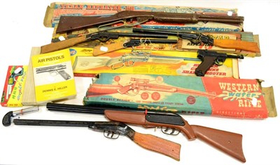 Lot 239 - Toy Guns Outlaw Presentation Case (G box G); Crescent Rustler Cheyenne, Lone Star Repeating...