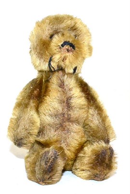 Lot 250 - Schuco Perfume Bottle Bear flock covered with boot button eyes 4.75";, 12cm high (G, but lacks ears